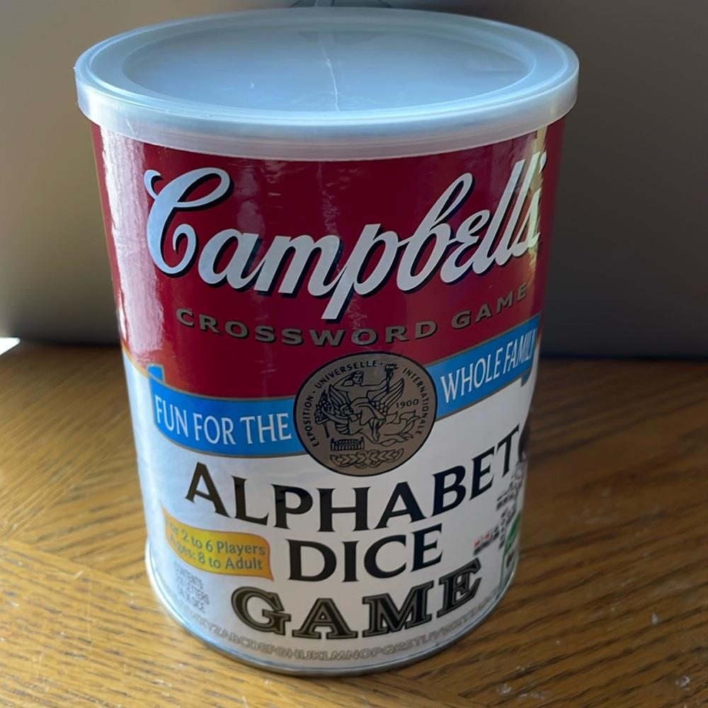 Campbell’s Crossword Game Alphabet Dice Game